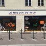 Conception nouvel habillage vitrine de la Maison du Vélo + nouvelle enseigne